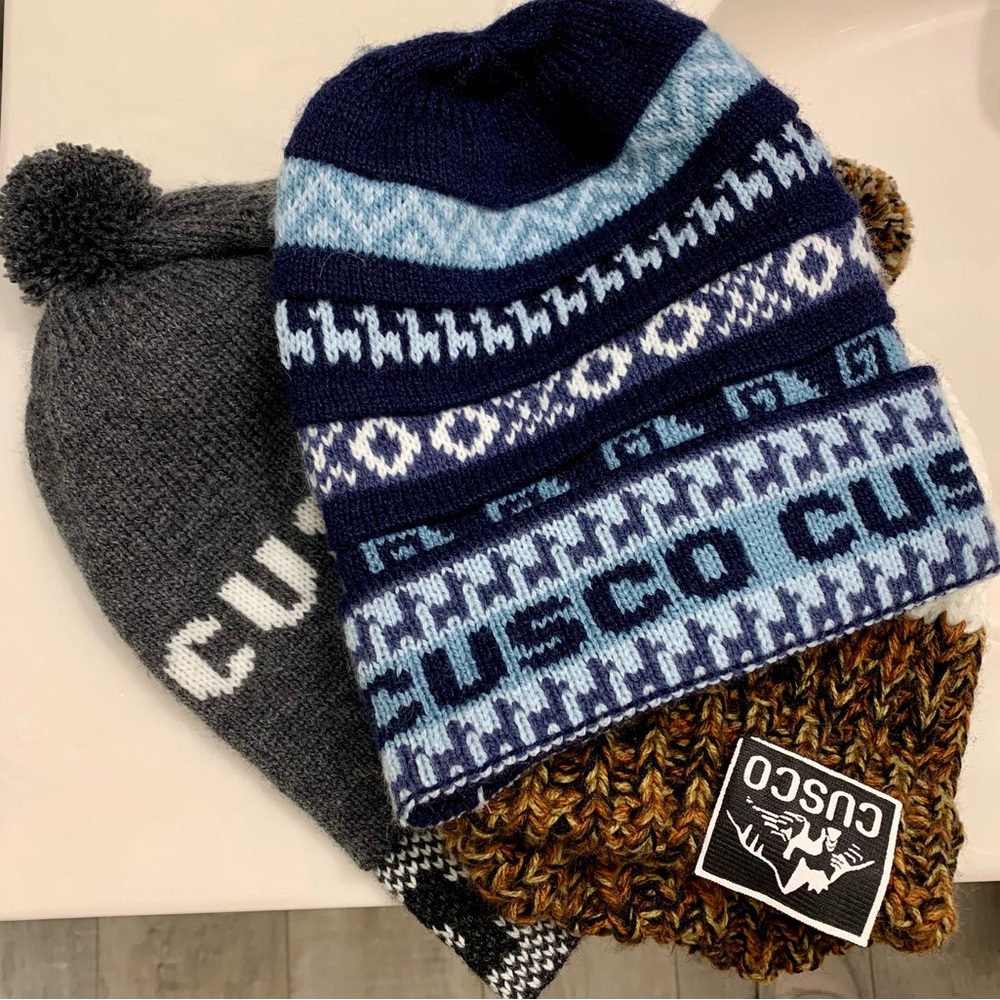 Beanie Trio - Navy, Gray, Brown